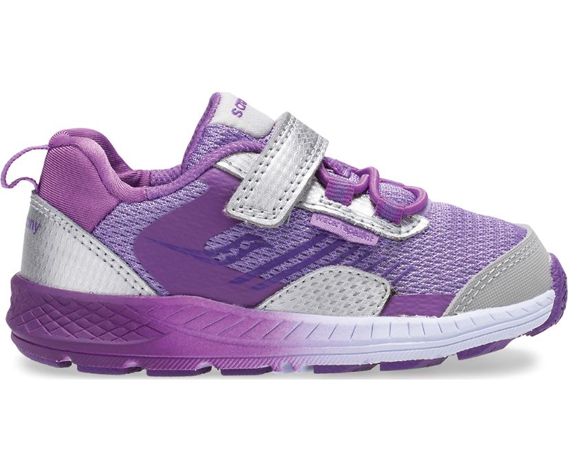 Kids\' Saucony Wind Shield A/C Jr. Sneakers Silver / Purple | Singapore 787UZGT